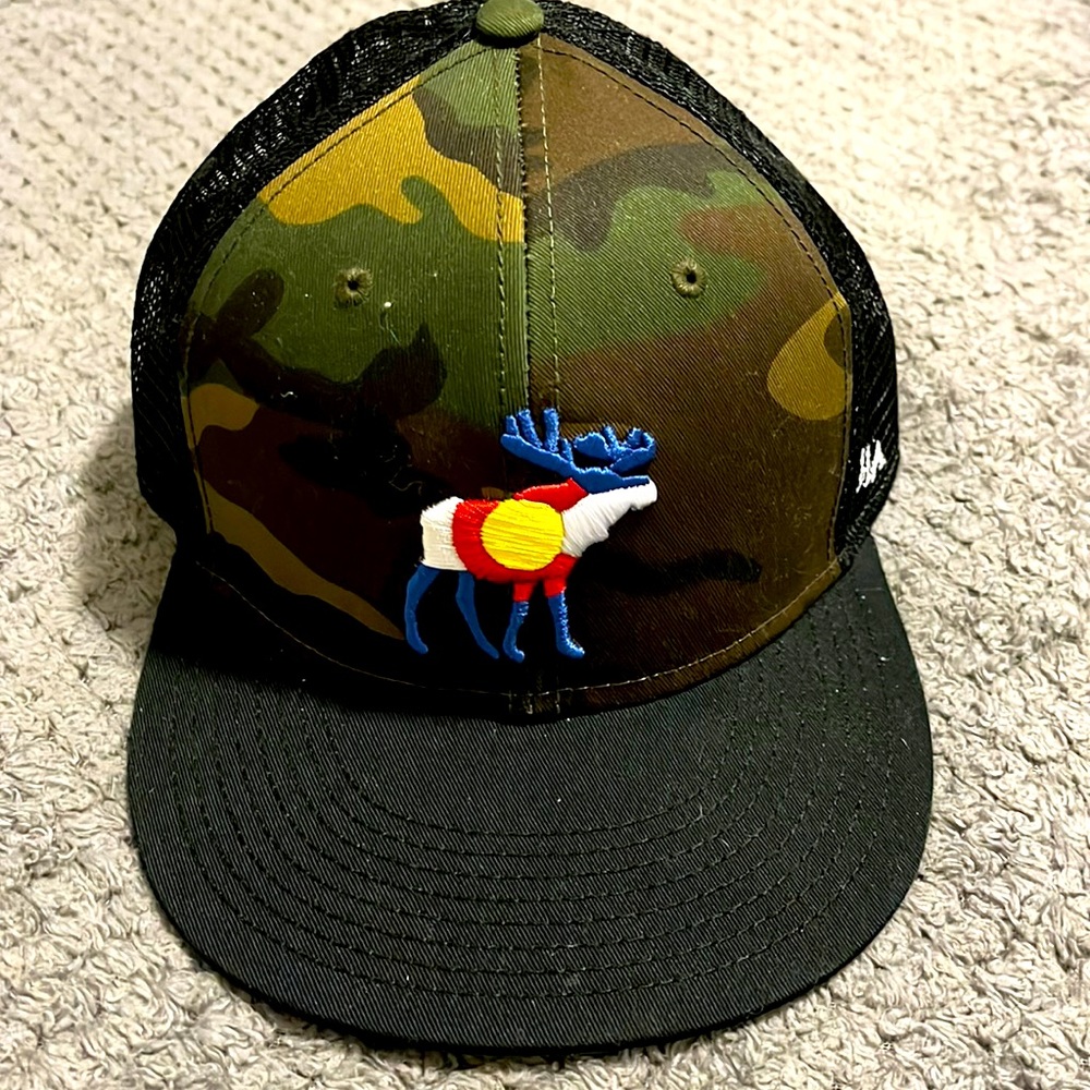 Camouflage Colorado Moose trucker hat